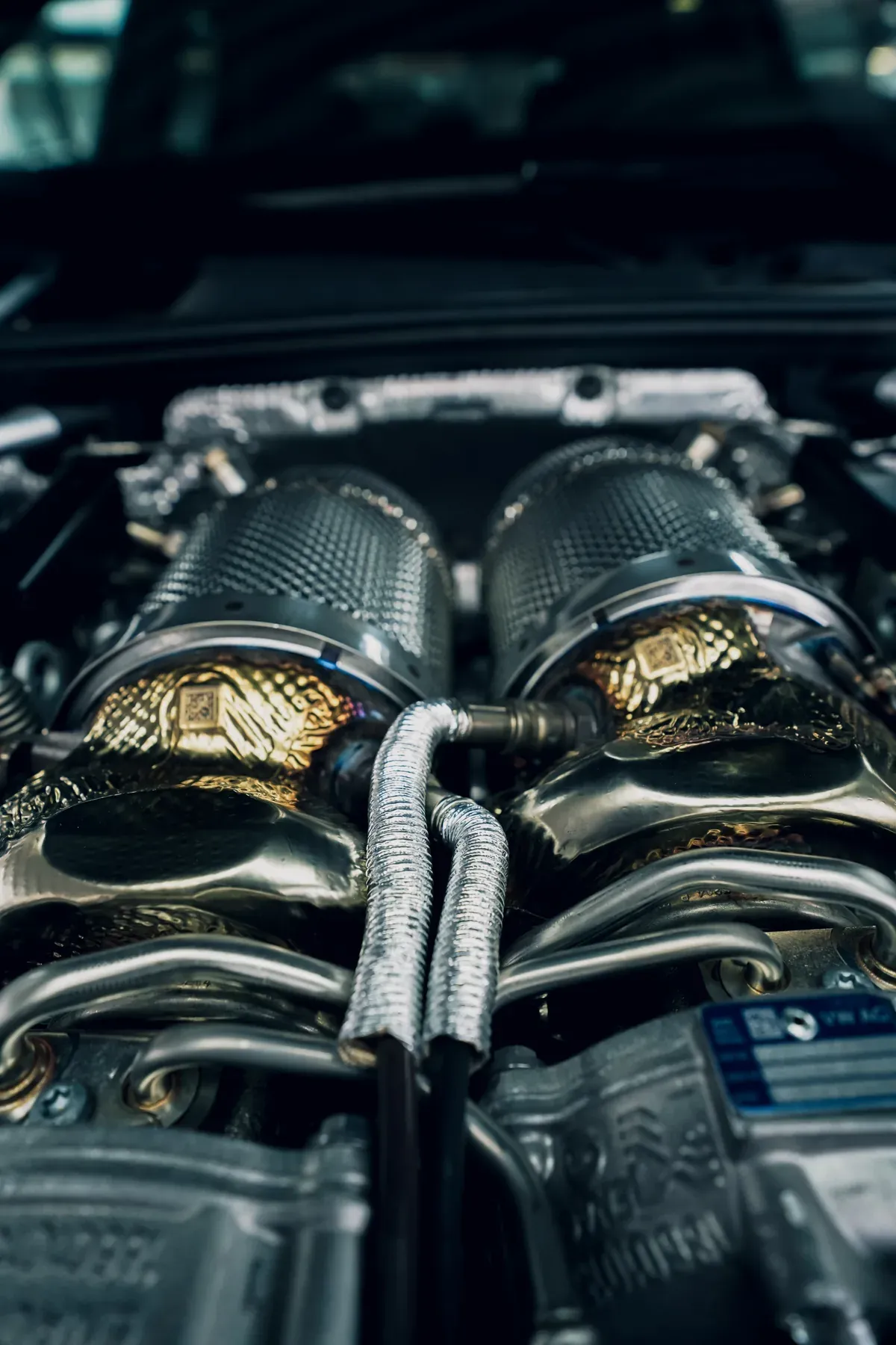 Detail eines Fahrzeugmotors