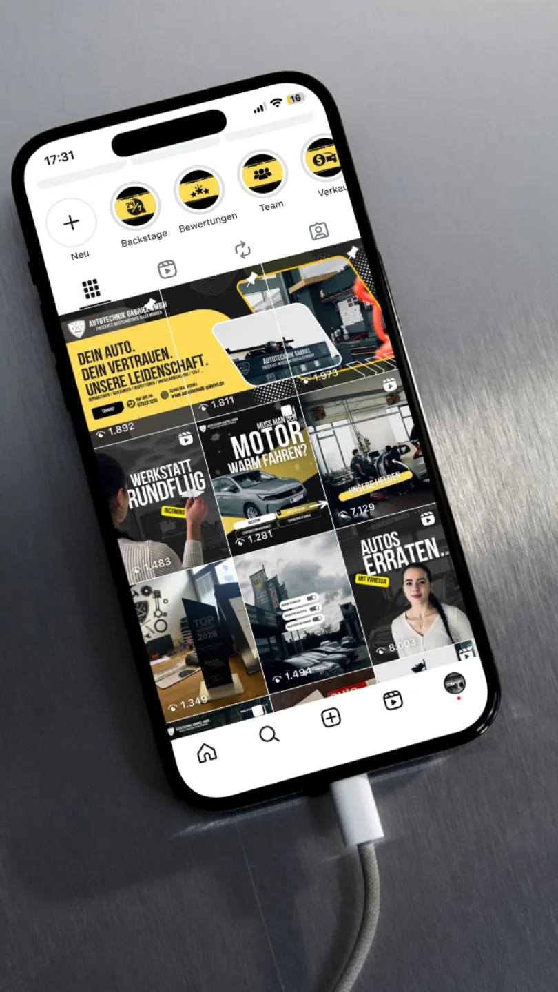 Social-Media-Inhalt aus dem Automobilbereich