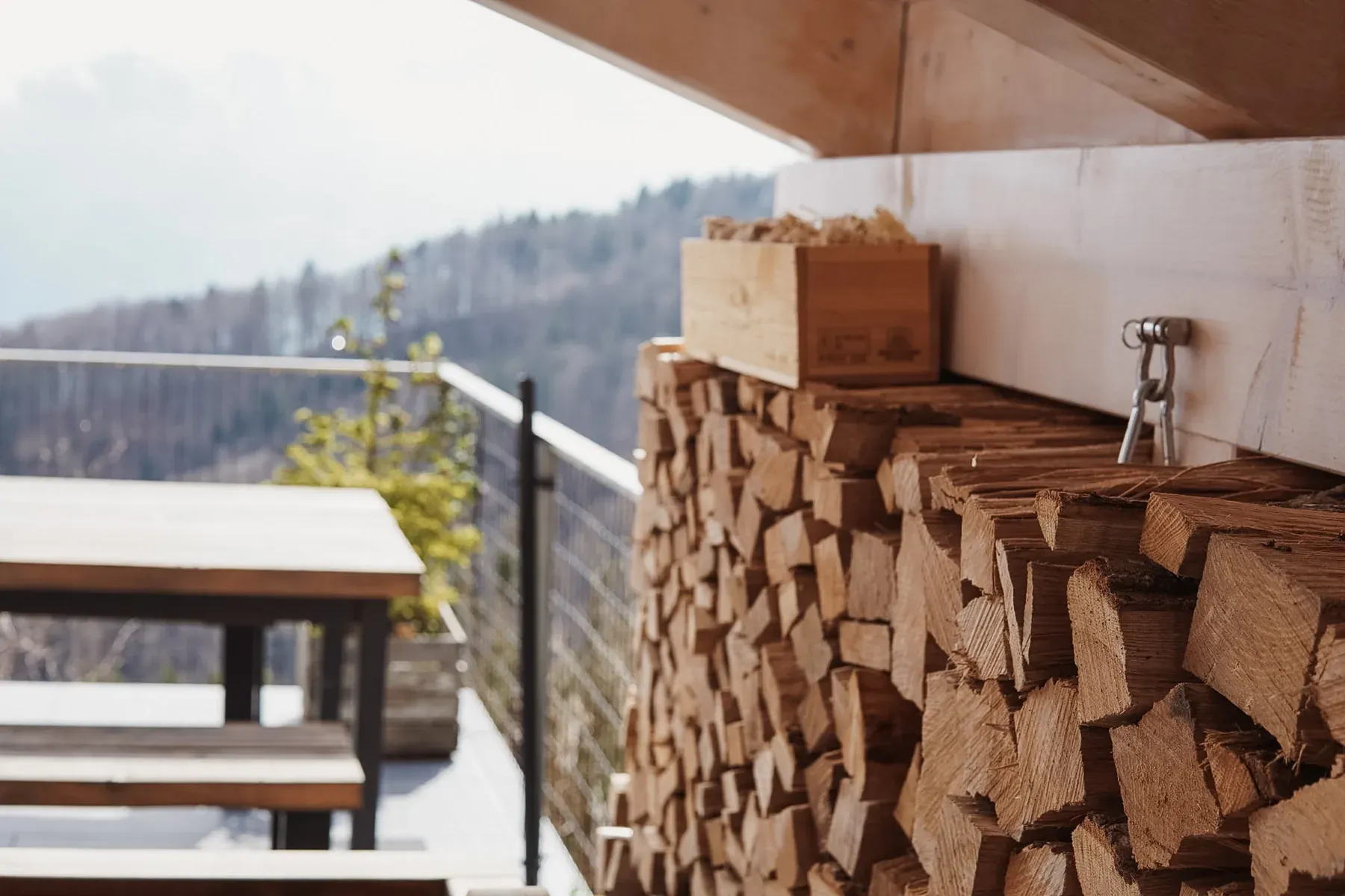 Terrasse mit Bergblick